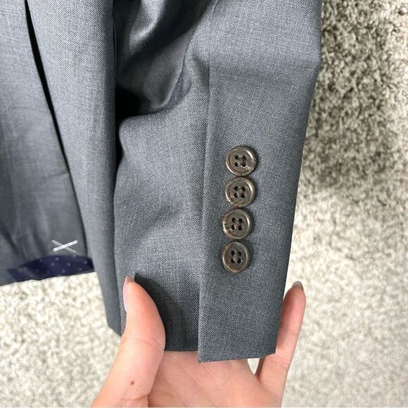 Alton Lane Blazer Men’s 40R Tailored Fit Gray Wool Blend Suit Jacket New - Picture 6 of 6